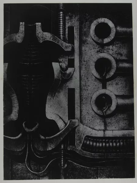 H. R. Giger — Blatt aus "Biomechanoiden", 1969
