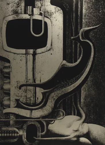 H. R. Giger — Blatt aus "Biomechanoiden", 1969