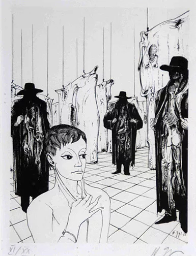 H. R. Giger — Die Exhibitionisten, aus "Ein Fressen für den Psychiater", 1966