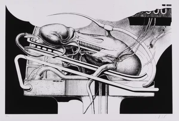 H. R. Giger — Plan zu Biomechanoid I, 1969