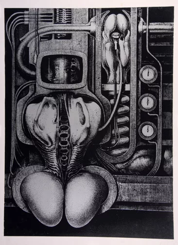 H. R. Giger — Blatt aus "Biomechanoiden", 1969