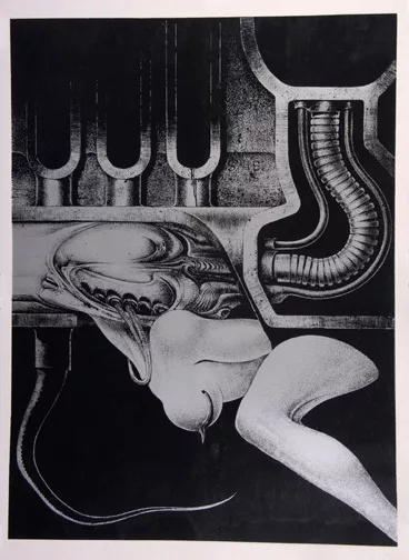 H. R. Giger — Blatt aus "Biomechanoiden", 1969