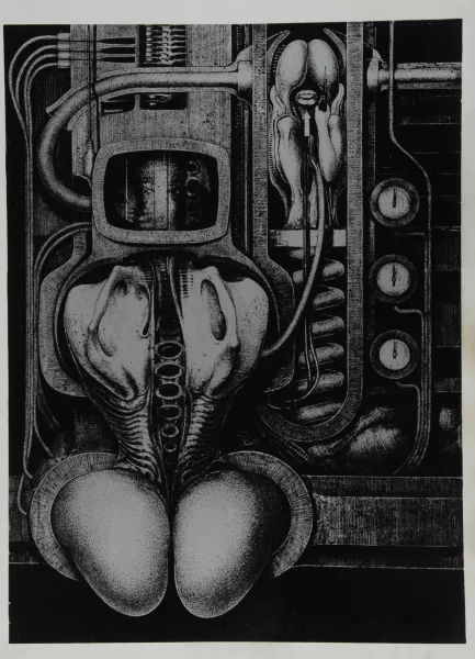 H. R. Giger — Blatt aus "Biomechanoiden", 1969