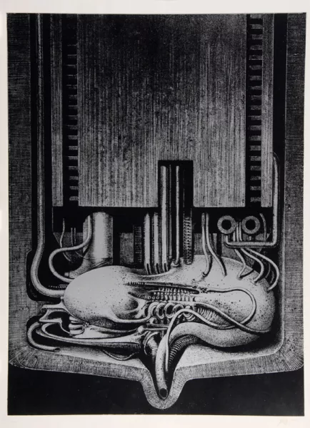 H. R. Giger — Blatt aus "Biomechanoiden", 1969