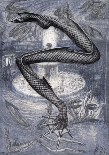 H. R. Giger — Pisces zinc, 1992