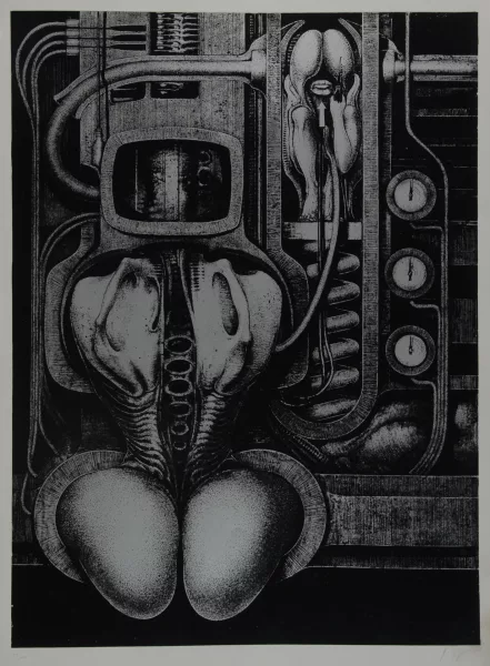 H. R. Giger — Blatt aus "Biomechanoiden", 1969
