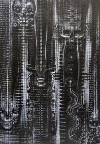 H. R. Giger — 4 Blätter: Chelsea beasts; Exotic; Science fiction; Cross opposite, aus "N.Y. City", 1982