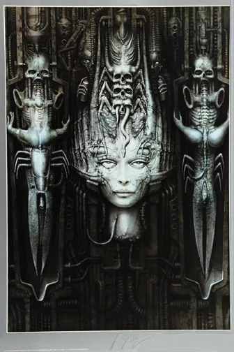 H. R. Giger — 5 Plakate: Sydow; Katze; Ohne Titel (3)