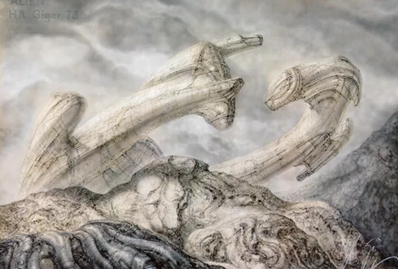 H. R. Giger — 2 Blätter aus "Alien", 1978