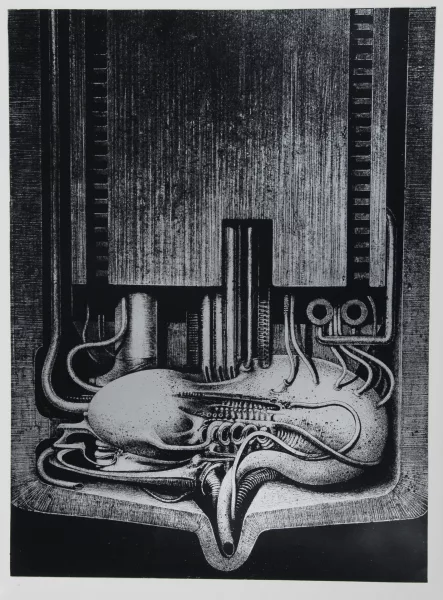 H. R. Giger — Blatt aus "Biomechanoiden", 1969