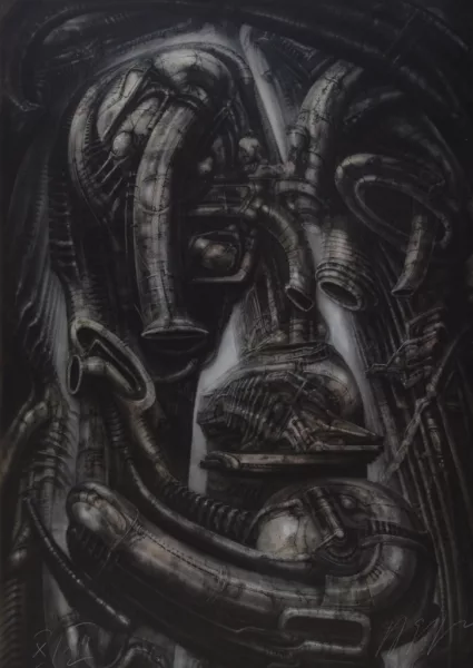 H. R. Giger — Biomechanical Landscape IIa, 1976