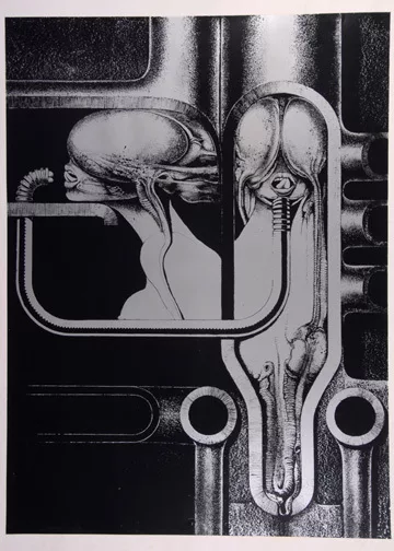 H. R. Giger — Blatt aus" Biomechanoiden", 1969