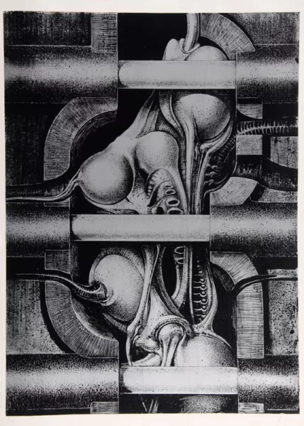 H. R. Giger — Blatt aus "Biomechanoiden", 1969