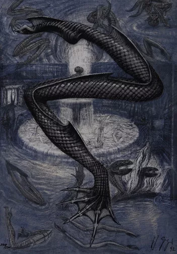 H. R. Giger — Pisces zinc, 1992