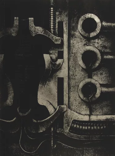 H. R. Giger — Blatt aus "Biomechanoiden", 1969