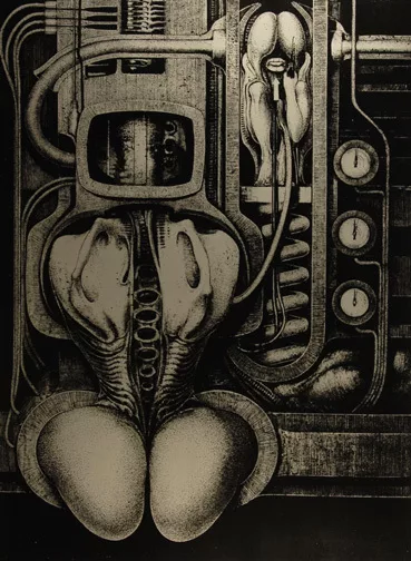 H. R. Giger — Blatt aus "Biomechanoiden", 1969