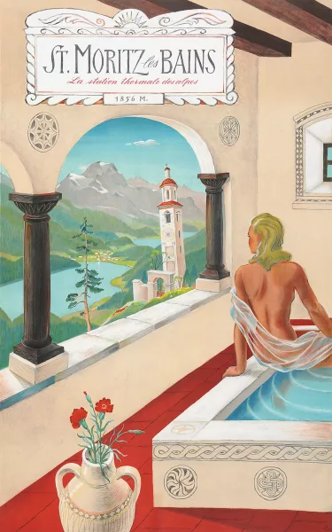 Hugo Laubi — St. Moritz les Bains, 1943