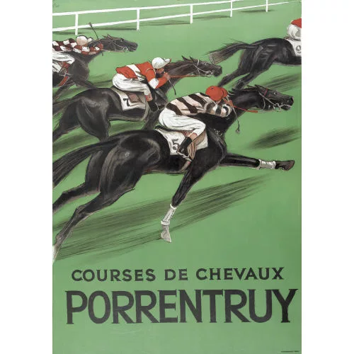 Hugo Laubi — "Courses de chevaux Porrentruy".