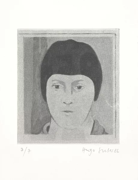Hugo Suter — 7 Blätter: Das Robotbild des Gesuchten, 1986