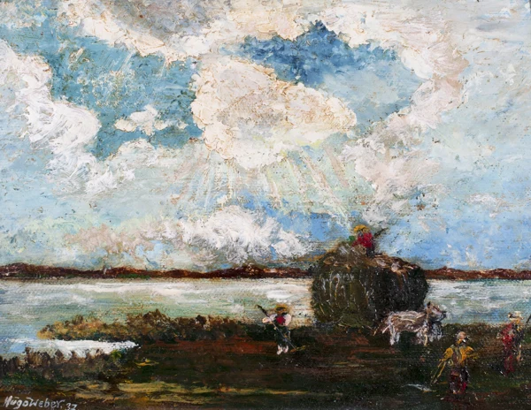 Hugo Weber — Ohne Titel (Heuernte), 1937