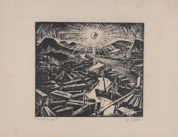 Ignaz Epper — Sonne über der Stadt, 1918