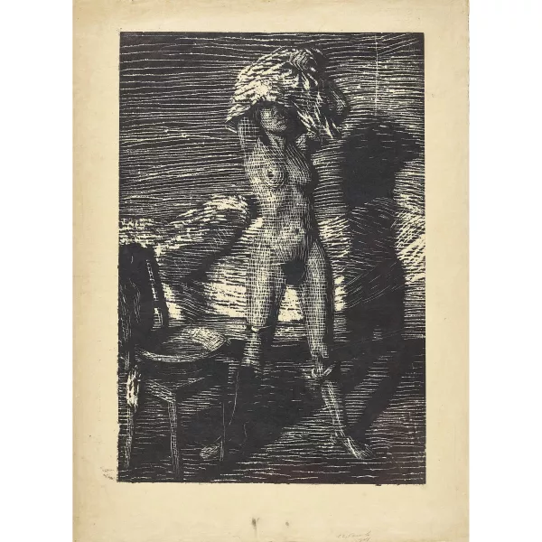 Ignaz Epper — "Sich entkleidendes Mädchen".