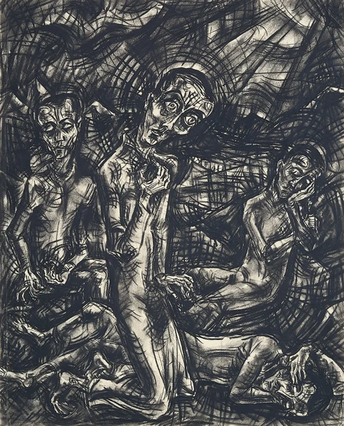 Ignaz Epper — Vier männliche Figuren, ca. 1920