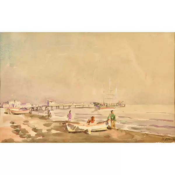 Strandpartie mit Booten