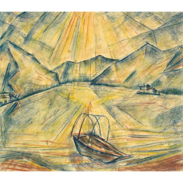 Ignaz Epper — BARKE AUF DEM SEE BARQUE ON THE LAKE