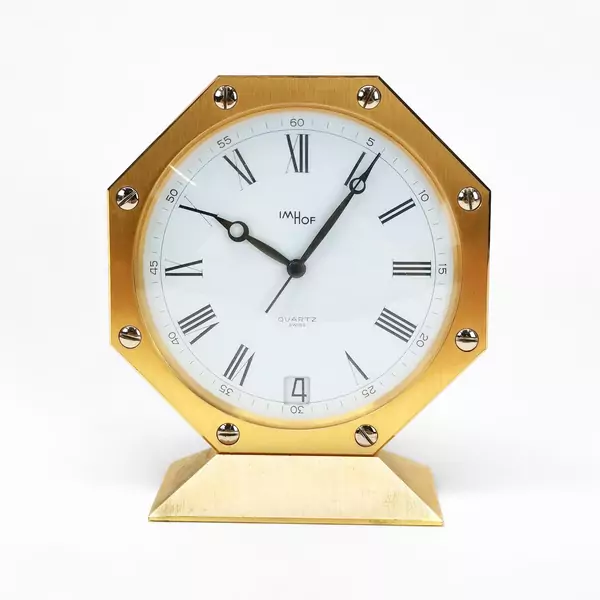Imhof, pendulette octogonale à quartz — Genève Enchères