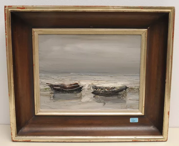 Georges Laporte — Fischerboote am Strand