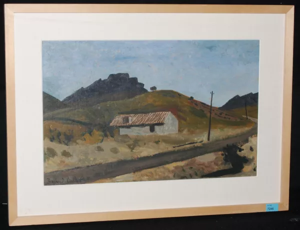 Roland Oudot — Hügelige Landschaft mit Stall