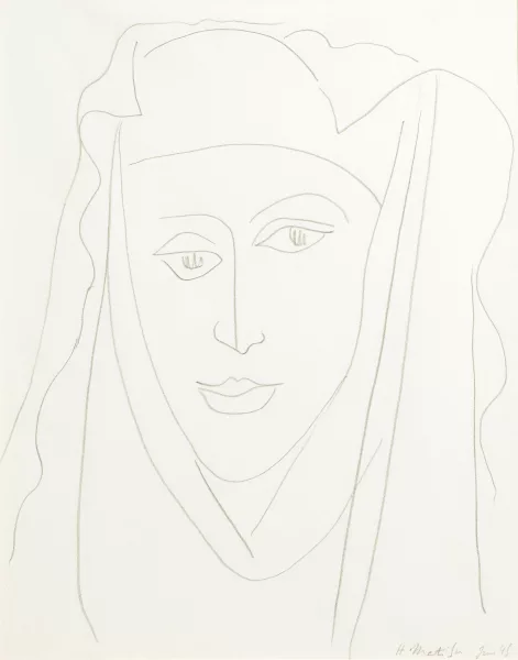 Henri Matisse — "Tête de religieuse à la coiffe"