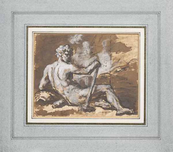 Étienne Parrocel — Original title: Homme assis: Hercule,