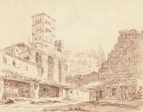 Hubert Robert — Vue du forum d'Auguste à Rome