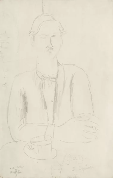Amedeo Modigliani — Originaltitel: "Simon Mondzain assis à une table",