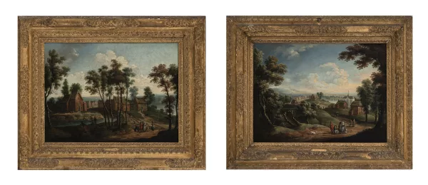 Mathys Schoevaerdts — Original title: Vue d'un village animé