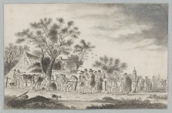 Jan van Goyen — D’après Jan van Goyen — Marché aux bœufs