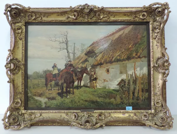 Wilhelm Velten — Reiter vor dem Stall