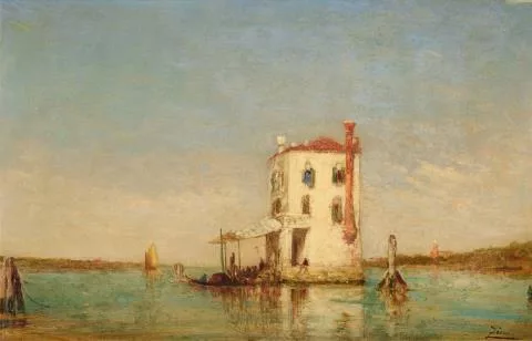 Félix Ziem — House in the Lagoon