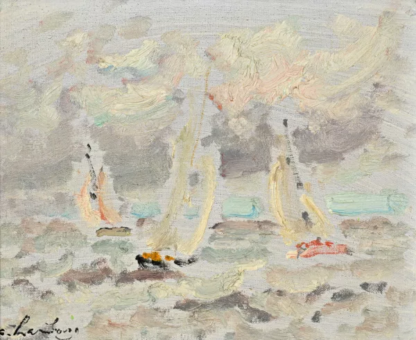André Hambourg — "Grosse mer au large de Villerville"