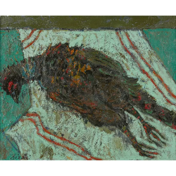 Paul Augustin Aïzpiri — Jagdstillleben mit Fasan.