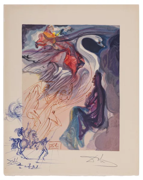 Salvador Dalí — Le langage de l’oiseau, série La Divine Comédie