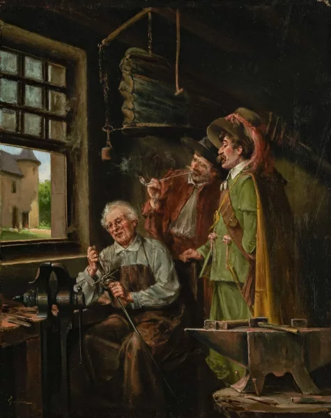 Gabriel Guérin — Deux mousquetaires chez le forgeron