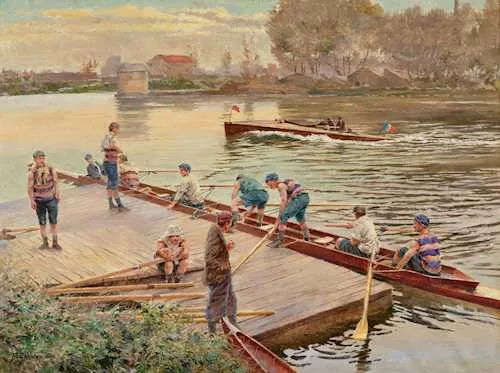 Ferdinand-Joseph Gueldry — Rowing Club de Paris, fine dell'allenamento sulla Senna.