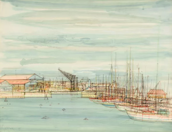 Jean Carzou — Scène de port