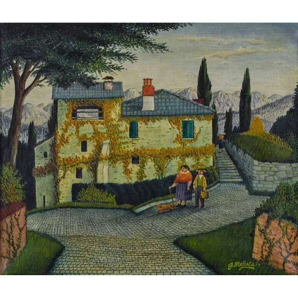 Gyorgy Stefula — Herbstliche Dorfpartie.