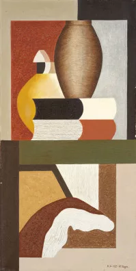 Nadia Khodossievitch Léger — Nature morte aux vases et livres, 1925