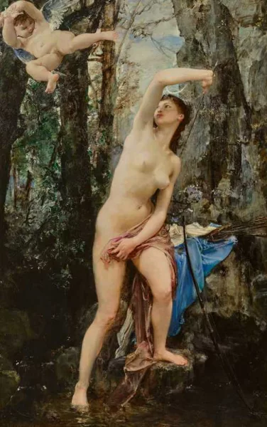 Paul Baudry — Diane chasse Cupidon, 1877