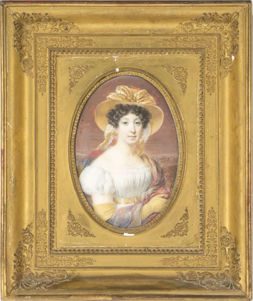 Henri-Joseph Hesse — Attribué à Henri Joseph Hesse — Dame au chapeau